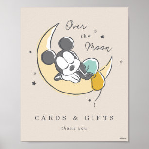 Poster Carte Mickey Souris & Cadeaux Panneau Table