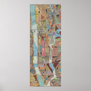 Poster Carte moderne de New York III