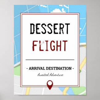 Poster Carte moderne | Voyage | Panneau dessert