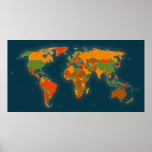 Poster Carte mondiale