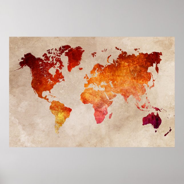 Poster carte mondiale 13 (Devant)