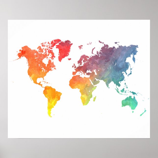 Poster carte mondiale 5 (Devant)