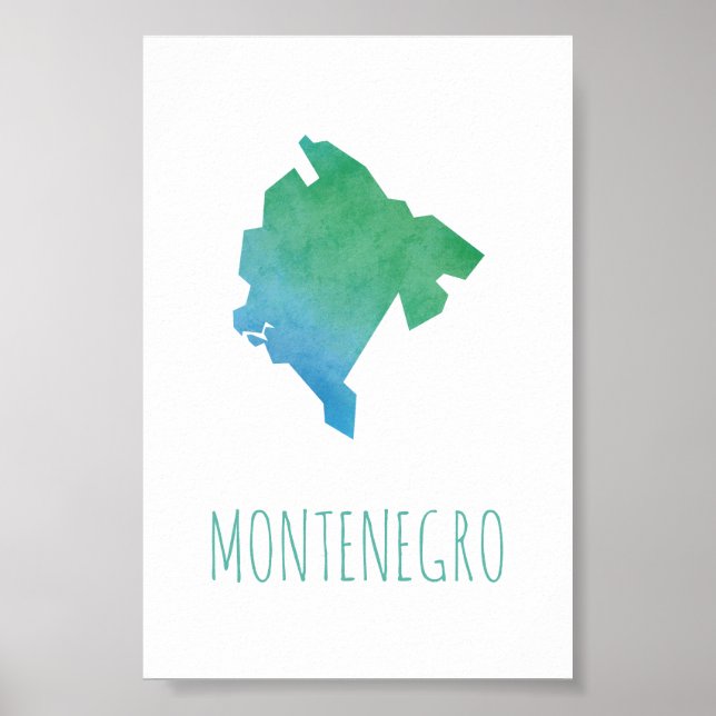Poster Carte Monténégro (Devant)
