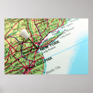 Poster Carte New York