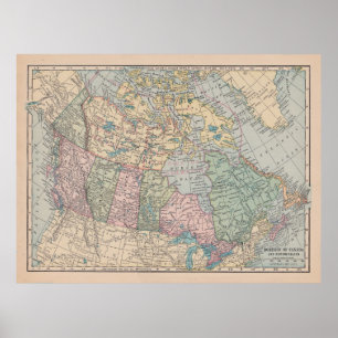 Poster Carte Oh Canada