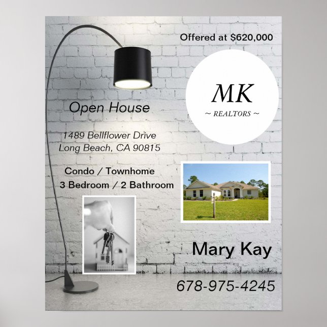 Poster Carte Open House Immobilier - Circulaire des invit (Devant)