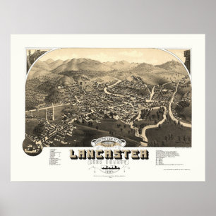 Poster Carte panoramique Lancaster, NH - 1883