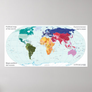 Poster Carte politique du monde