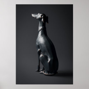 Poster Carte Pose de sculpture Greyhound