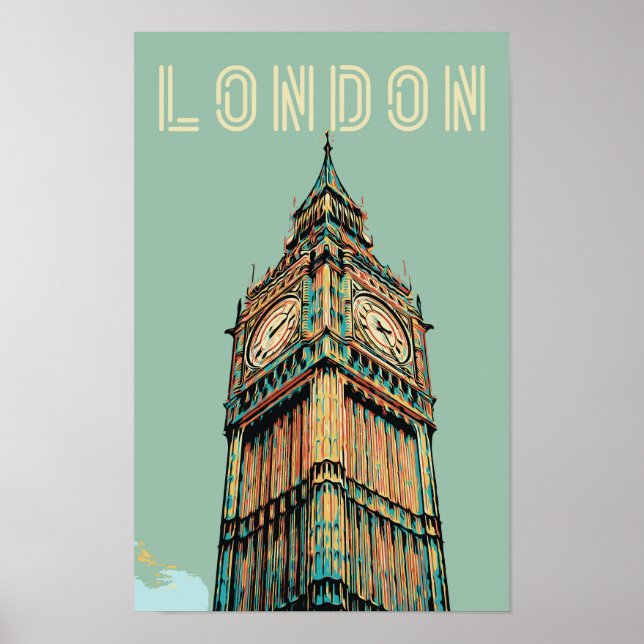 Poster Carte Postale Big Ben de Londres (Devant)