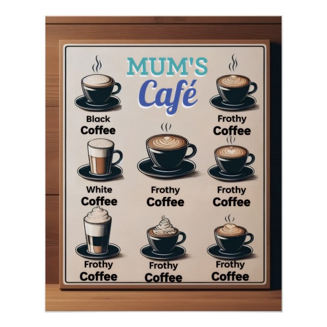 Poster Carte postale Café de maman (Devant)