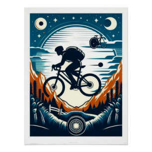 Poster Carte postale d'affiche de bicyclette