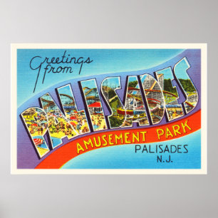 Poster Carte postale de Vintage voyage du New Jersey NJ