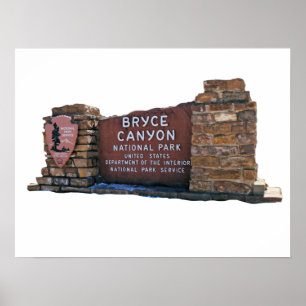 Poster carte postale du parc national bryce canyon