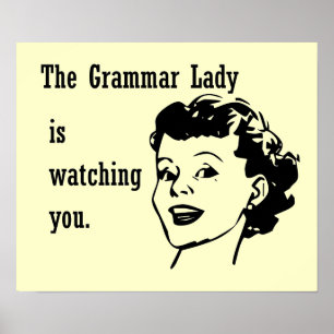 Poster Carte postale Grammar Lady Watch