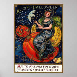 Poster Carte postale Halloween vintage