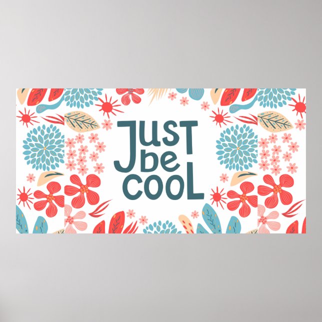 Poster Carte postale, juste être cool, citer, écrire (Devant)