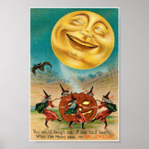 Poster Carte postale vintage de Halloween