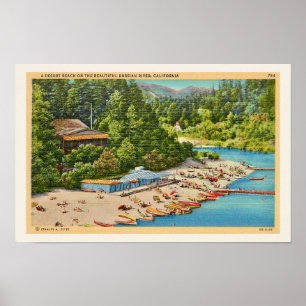 Poster Carte postale Vintage de Russian River Beach