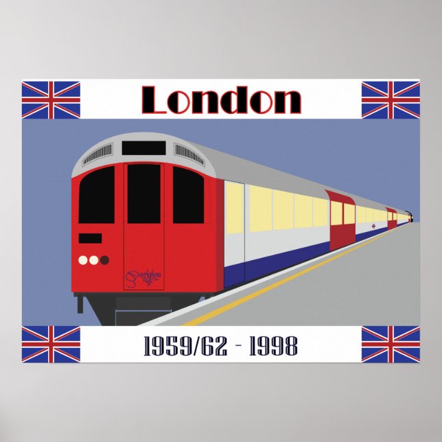 Poster Carte postale vintage Retro Londres (Devant)