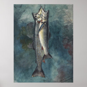Poster Carte postale vintage Winslow Homer Two Trout