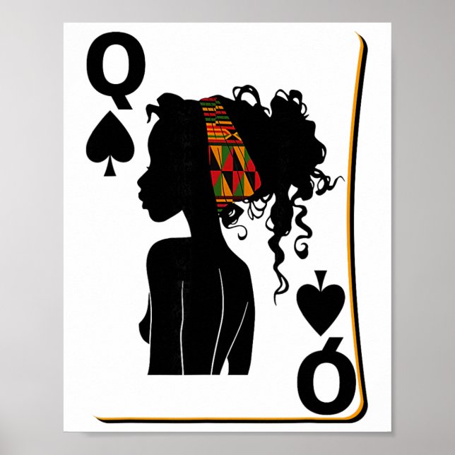 Poster Carte Reine de Pique Mois de l'Histoire Afro-Améri (Devant)
