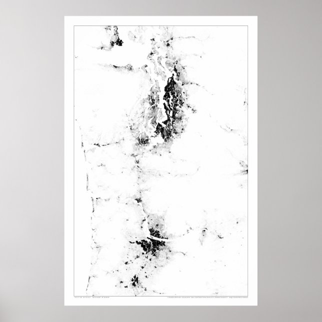 Poster Carte routière du recensement de Cascadia (Devant)