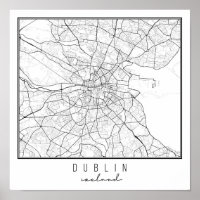 Carte routière Dublin Irlande