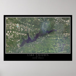 Poster Carte satellite du lac Talquin en Floride