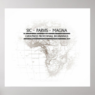 Poster Carte SIC PARVIS MAGNA