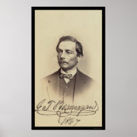 Carte signée Beauregard générale 1867