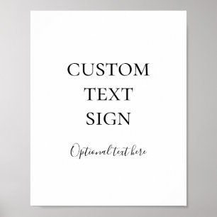 Poster Carte simple élégante et cadeaux Panneau personnal