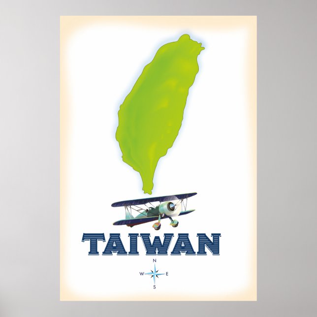 Poster Carte Taiwan (Devant)