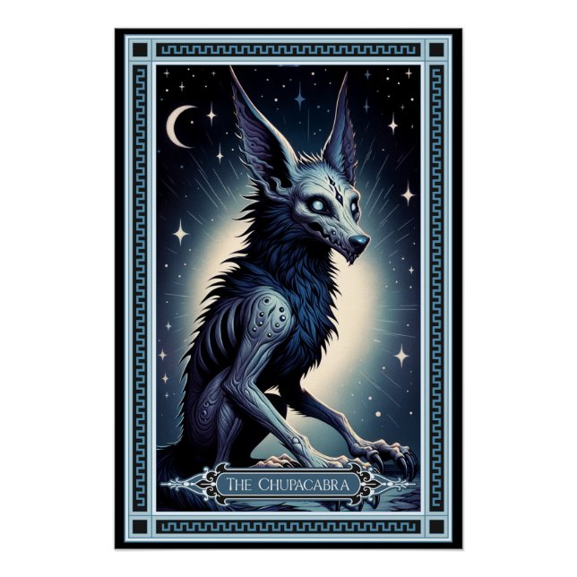 Poster Carte Tarot Chupacabra (Devant)