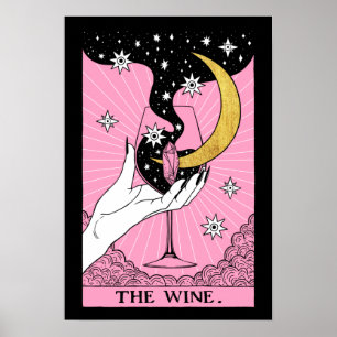 Poster Carte Tarot de l'affiche du vin