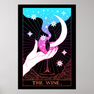 Poster Carte Tarot de l'affiche du vin