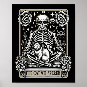 Poster Carte Tarot Emo Gothic - Occulte Le Whisperer Cat