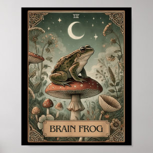 Poster Carte Tarot Grenouille Cerveau Fibromyalgie Symptô