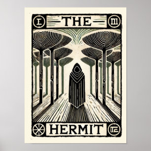 Poster Carte Tarot Hermit