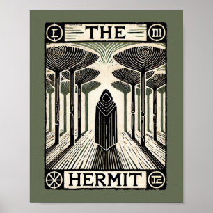 Poster Carte Tarot Hermit