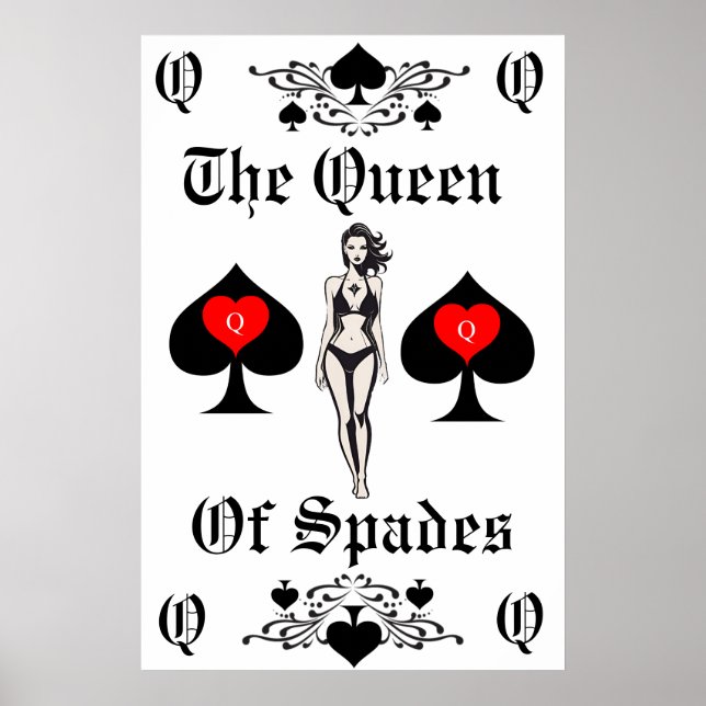 Poster Carte Tarot Queen of Spades Thunder_Cove (Devant)