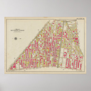 Poster Carte vintage Brooklyn   George Washington Bromley