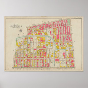 Poster Carte vintage Brooklyn   George Washington Bromley