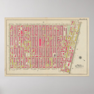 Poster Carte vintage Brooklyn   George Washington Bromley