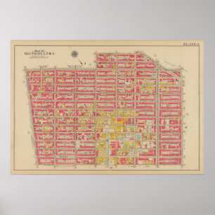 Poster Carte vintage Brooklyn   George Washington Bromley