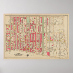 Poster Carte vintage Brooklyn   George Washington Bromley