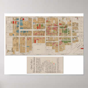 Poster Carte vintage Chinatown San Francisco 1885