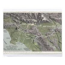 Carte vintage de Californie du Sud de 1898 Canva