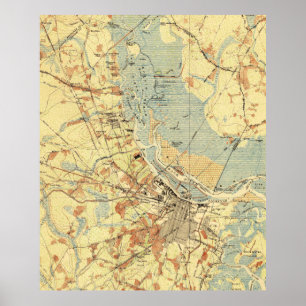 Poster Carte vintage de la savane la Géorgie (1942)