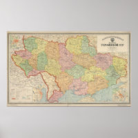 Carte vintage de l'Ukraine (1941)